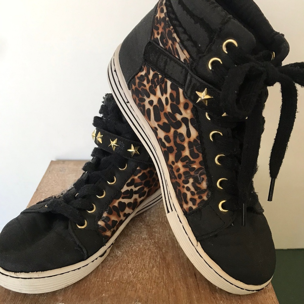 Op Hi-Tops Cheetah and Black Sneakers